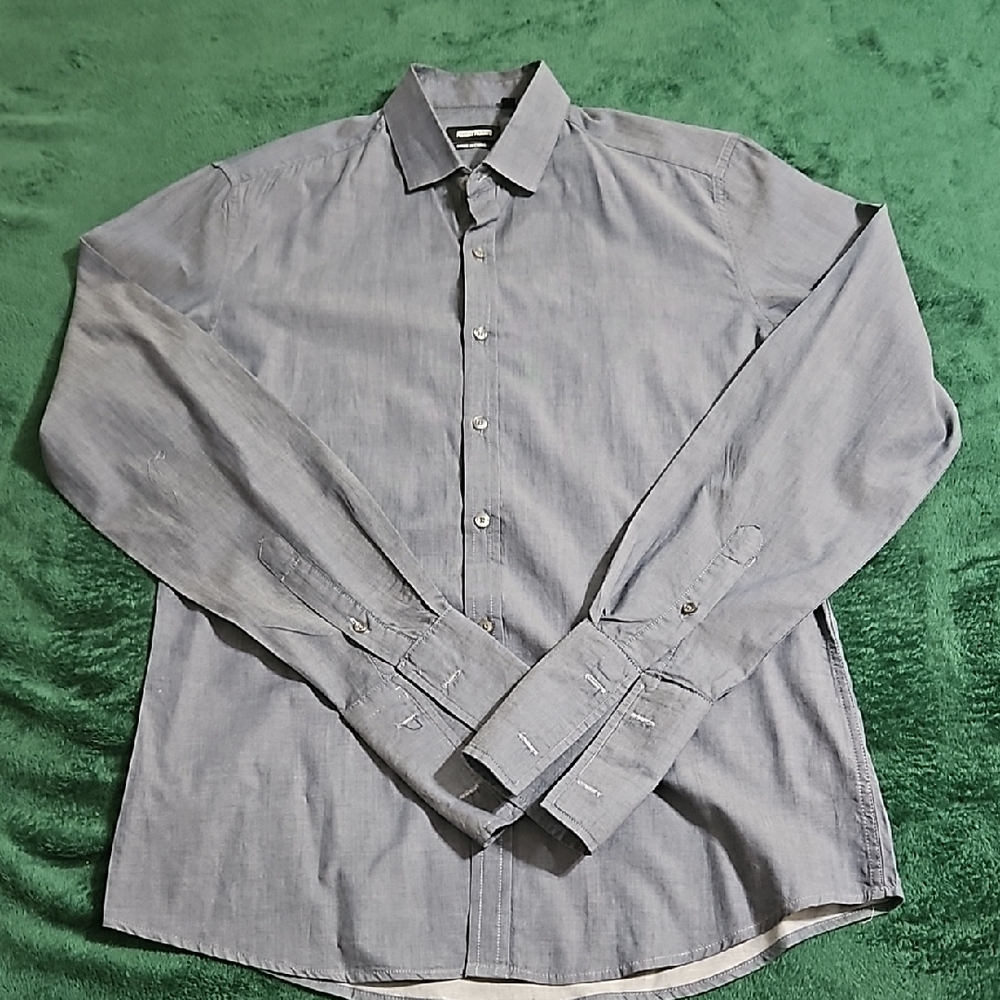Antony Morato Blue Dress Shirt Classic Long Sleeve